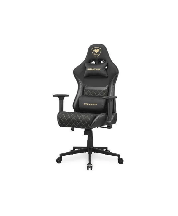 Cougar Armor One V2 Gold F Υφασμάτινη Καρέκλα Gaming με Ρυθμιζόμενα Μπράτσα Χρυσή CGR-A2F-GLB