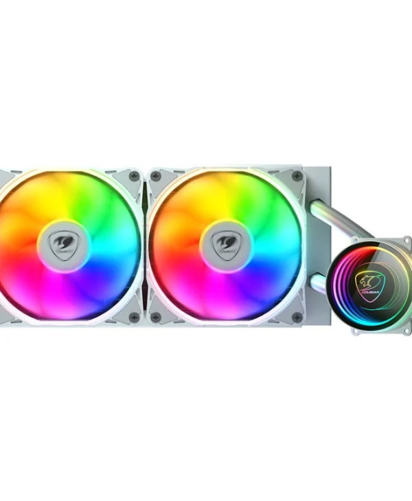 Cougar Poseidon Elite Υδρόψυξη AIO CPU με 2 Ανεμιστήρες 120mm και ARGB Φωτισμό Λευκή CGR-PSDELRGB-W-240
