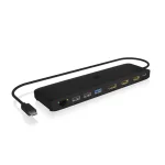 Icy Box USB-C Docking Station με HDMI/DisplayPort 4K PD Ethernet και σύνδεση 3 Οθονών Μαύρο (IB-DK2116-C)