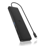 Icy Box USB-C Docking Station με HDMI/DisplayPort 4K PD Ethernet και σύνδεση 3 Οθονών Μαύρο (IB-DK2116-C) - Image 3
