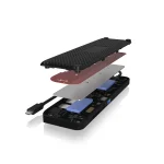 Icy Box USB-C Docking Station με HDMI/DisplayPort 4K PD Ethernet και σύνδεση 3 Οθονών Μαύρο (IB-DK2116-C) - Image 6