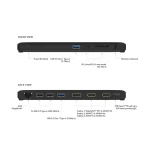 Icy Box USB-C Docking Station με HDMI/DisplayPort 4K PD Ethernet και σύνδεση 3 Οθονών Μαύρο (IB-DK2116-C) - Image 8