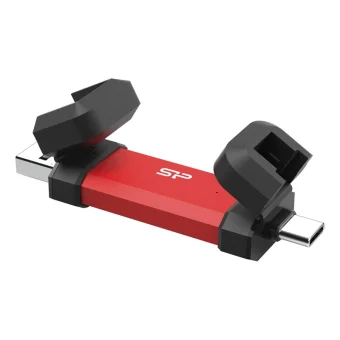 Silicon Power Ds72 250GB USB 3.2 SSD Stick με σύνδεση USB-A & USB-C Κόκκινο SP250GBUC3S72VPR