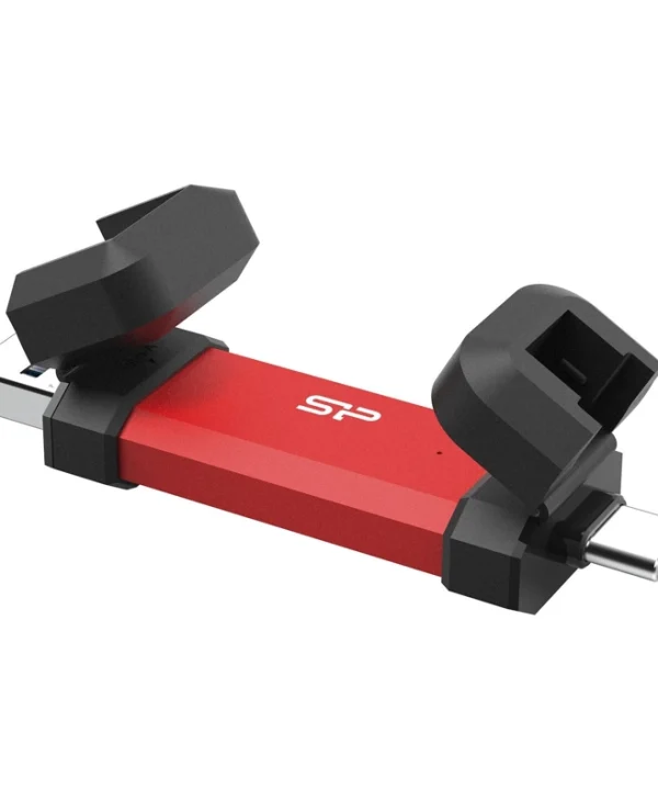 Silicon Power Ds72 250GB USB 3.2 SSD Stick με σύνδεση USB-A & USB-C Κόκκινο SP250GBUC3S72VPR