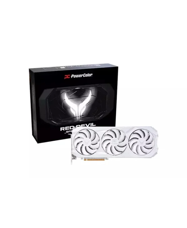 PowerColor Radeon RX 9070 XT 16GB GDDR6 Red Devil Spectral White Κάρτα Γραφικών RX9070XT 16G-E/OC/WHITE