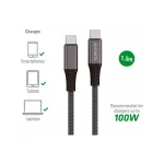 4Smarts Braided USB 2.0 Cable USB-C male - USB-C 100W PD Μαύρο 1.5m 456266