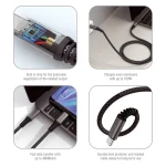4Smarts Braided USB 2.0 Cable USB-C male - USB-C 100W PD Μαύρο 1.5m 456266 - Image 4