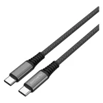 4Smarts Braided USB 2.0 Cable USB-C male - USB-C 100W PD Μαύρο 1.5m 456266 - Image 5