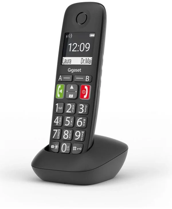 Gigaset E290HX Ασύρματο Τηλέφωνο IP Μαυρο S30852-H2961-R101