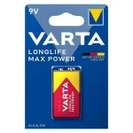 Varta Longlife Max Power Αλκαλική Μπαταρία 9V 1τμχ 04722101401