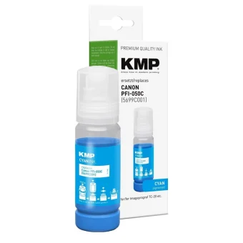 KMP Συμβατό Μελάνι Εκτυπωτή InkJet Canon PFI050C (5699C001) 900 Σελίδων 14ml Κυανό 1τμχ 1588,0003