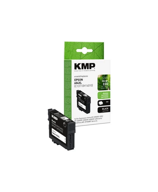 KMP Συμβατό Μελάνι Εκτυπωτή InkJet Epson 604XL (T10H1) 10ml Μαύρο 1τμχ 1662,4001