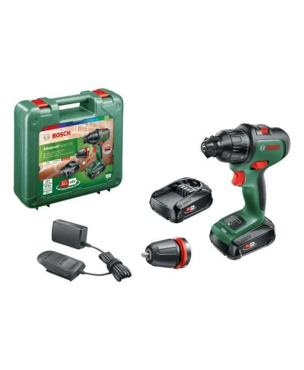 Bosch Advanced Impact 18 Κρουστικό Δραπανοκατσάβιδο Μπαταρίας Brushless 18V 2x1.5Ah 06039B510E