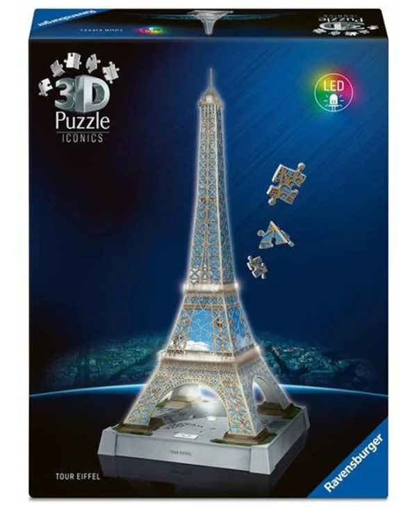 Παιδικό Puzzle 3D Iconics Πύργος του Άιφελ Night Edition 216pcs Ravensburger 12008024