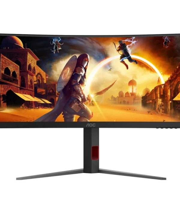 AOC CU34G4 Ultrawide VA HDR Curved Monitor 34" QHD 3440x1440 180Hz με Χρόνο Απόκρισης 1ms GTG