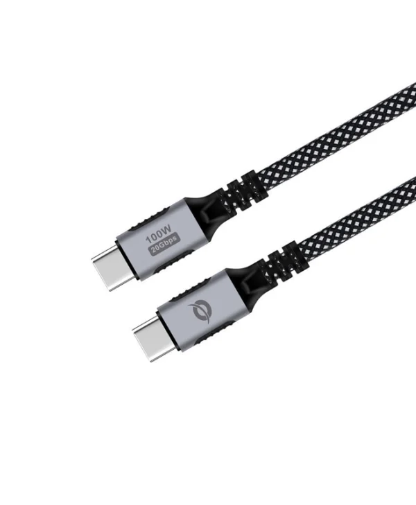 Conceptronic USB 2.0 Cable USB-C male - USB-C 100W PD Μαύρο 2m ETTA07B20