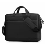 Airbag Thickened Laptop Portable Messenger Bag Size 15.6-16.1 Inches Black 5566 BLACK