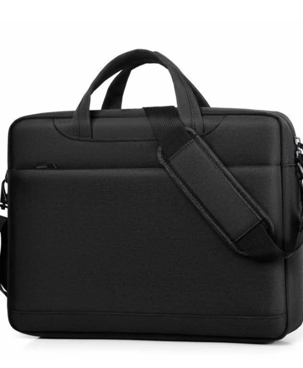 Airbag Thickened Laptop Portable Messenger Bag Size 15.6-16.1 Inches Black 5566 BLACK