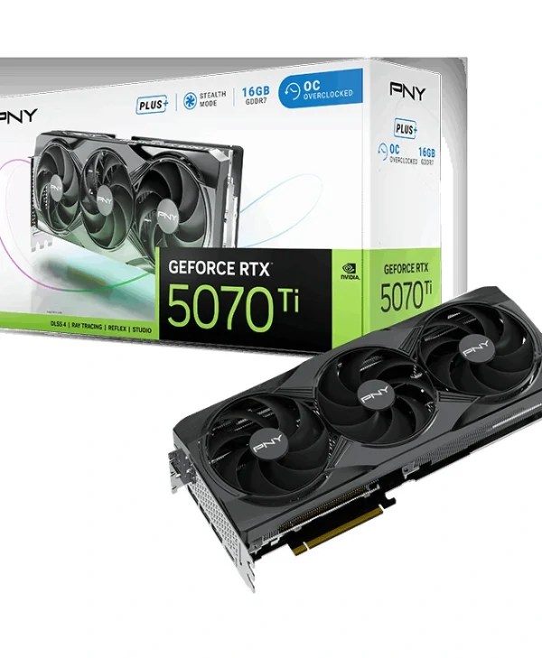 PNY GeForce RTX 5070 Ti 16GB GDDR7 Overclocked Triple Fan Plus Κάρτα Γραφικών VCG5071T16TFXPB1-O