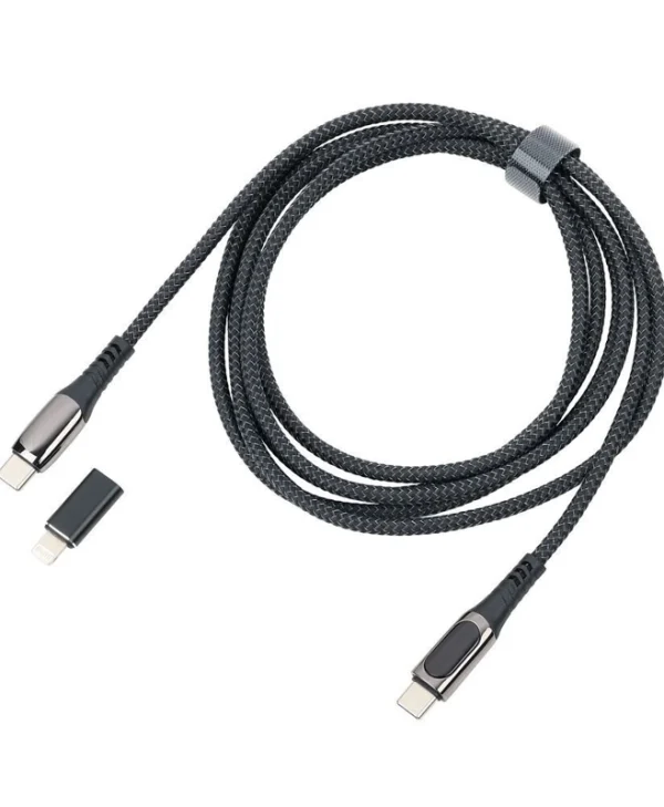 Troika USB-C to Lightning Cable 100W Μαύρο 2m CBL20/BK