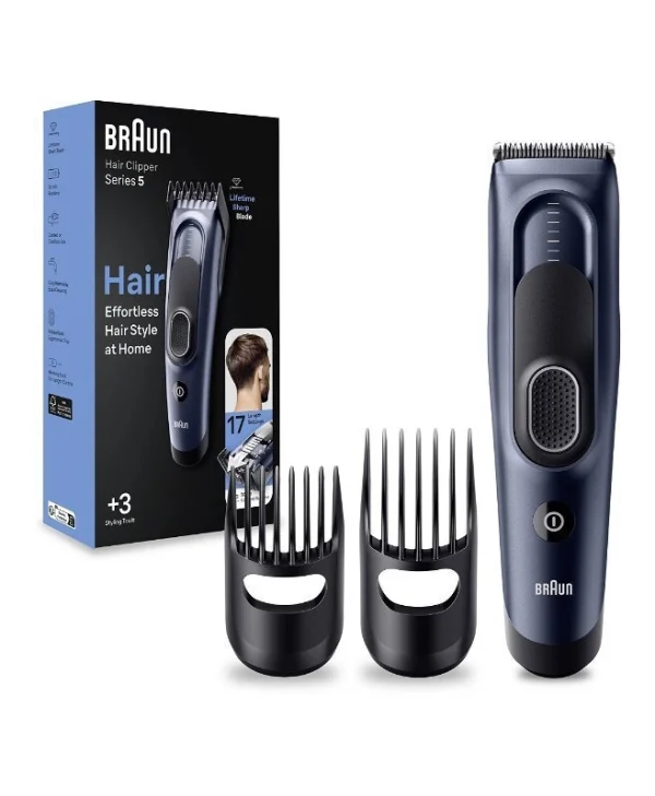 Braun Series 5 Επαναφορτιζόμενη Κουρευτική Μηχανή Μπλε HC5350 448754