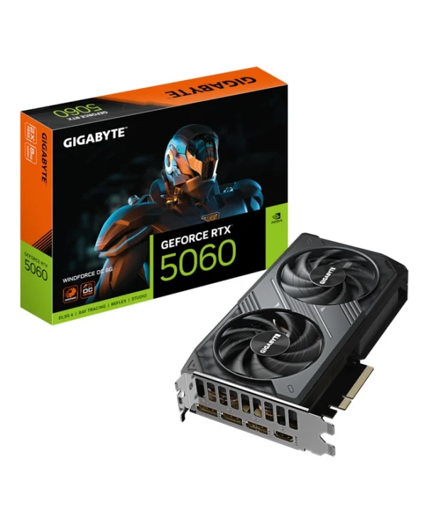 Gigabyte GeForce RTX 5060 8GB GDDR7 Windforce OC Κάρτα Γραφικών GV-N5060WF2OC-8GD