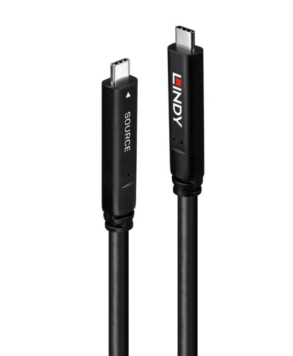 Lindy USB 3.2 Cable USB-C male - USB-C 60W PD Μαύρο 10m 43333 7751922