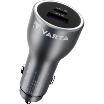Varta Φορτιστής Αυτοκινήτου 45W με Θύρες: 1xUSB 1xType-C 57933101111