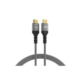 EFB HDMI 2.0 Premium High Speed 4K 60Hz HDR Cable HDMI male - HDMI male 2m Γκρι HDMI-20-00003
