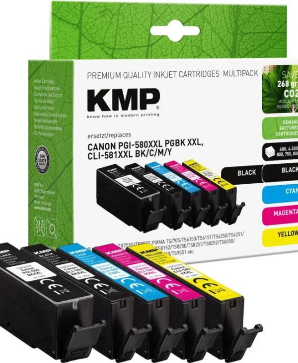 KMP Πακέτο Συμβατών Μελανιών Εκτυπωτή InkJet Canon PGI-580/CLI-581 1τμχ 1576,4205