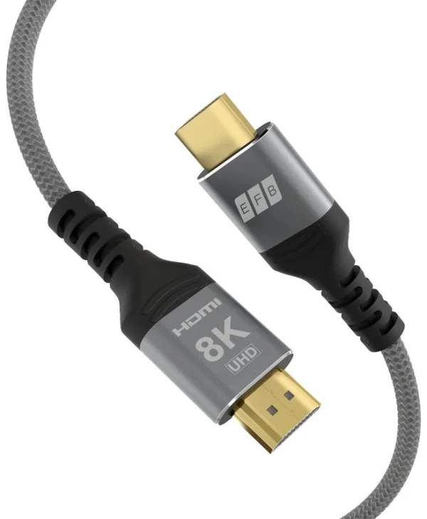 EFB HDMI 2.1 Ultra High Speed 48Gbps 4K 120Hz HDR VRR Cable HDMI male - HDMI male Μαύρο HDMI-21-00003
