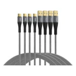 EFB Braided USB 2.0 Cable USB-C male - USB-A 60W Χρυσό 2m USB-AC-00008