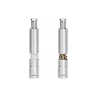 Profi Cook PC-PSM 1160 Σετ Χειροκίνητοι Μύλοι Μπαχαρικών Inox σε Ασημί Χρώμα 15.2cm 2τμχ