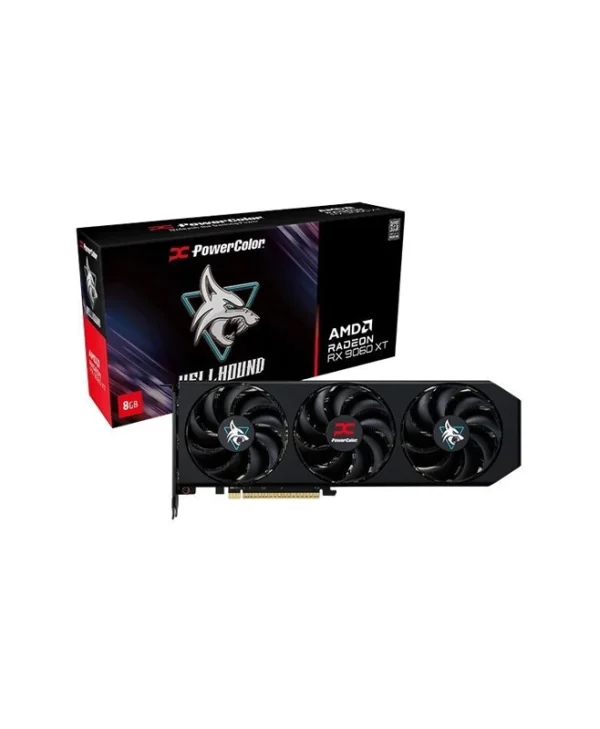 PowerColor Radeon RX 9060 XT 8GB GDDR6 Hellhound Κάρτα Γραφικών RX9060XT 8G-L/OC