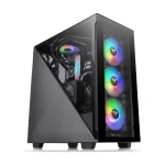 Thermaltake Divider 300 TG Gaming Midi Tower Κουτί Υπολογιστή με Πλαϊνό Παράθυρο Μαύρο CA-1S2-00M1WN-00