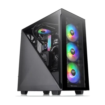 Thermaltake Divider 300 TG Gaming Midi Tower Κουτί Υπολογιστή με Πλαϊνό Παράθυρο Μαύρο CA-1S2-00M1WN-00