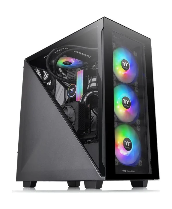 Thermaltake Divider 300 TG Gaming Midi Tower Κουτί Υπολογιστή με Πλαϊνό Παράθυρο Μαύρο CA-1S2-00M1WN-00