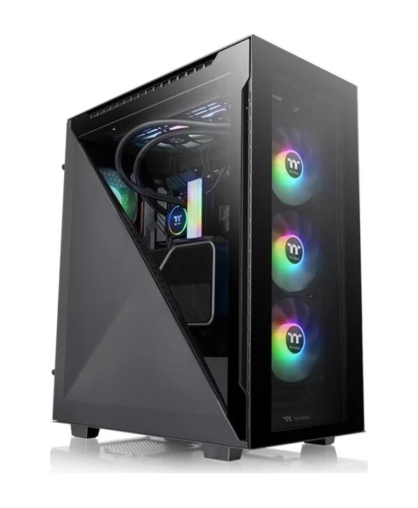 Thermaltake Divider 500 TG ARGB Gaming Midi Tower Κουτί Υπολογιστή με Πλαϊνό Παράθυρο Μαύρο CA-1T4-00M1WN-01