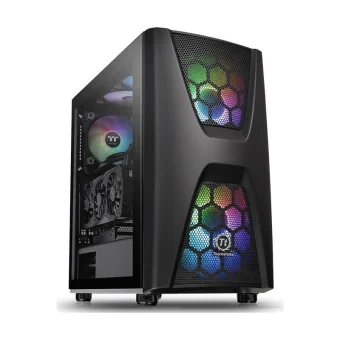 Thermaltake Commander C34 ARGB Gaming Midi Tower Κουτί Υπολογιστή με Πλαϊνό Παράθυρο Μαύρο CA-1N5-00M1WN-00