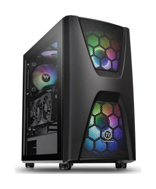 Thermaltake Commander C34 ARGB Gaming Midi Tower Κουτί Υπολογιστή με Πλαϊνό Παράθυρο Μαύρο CA-1N5-00M1WN-00