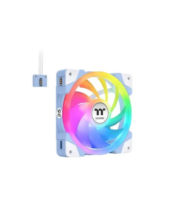 Thermaltake Swafan EX14 Reverse Blade Case Fan 140mm (2000rpm / 81.6cfm) με ARGB Φωτισμό και Σύνδεση 4-Pin PWM 3τμχ Λευκό CL-F184-PL14BU-A