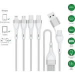 4smarts Usb Type-c/type-a Multi-charging Cable 4-in-2 1.2m White 541024 - Image 2