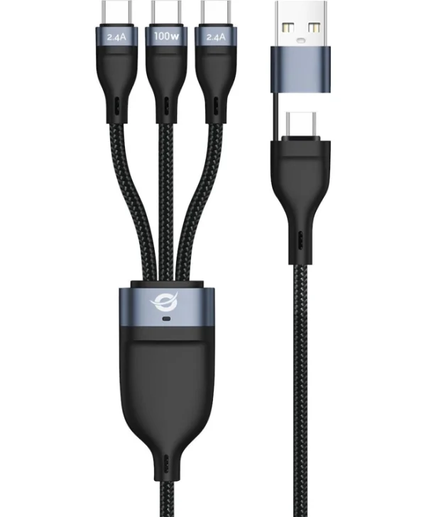 Conceptronic Regular USB to Type-C Cable 5A Μαύρο 1.5m ETTA06B15C