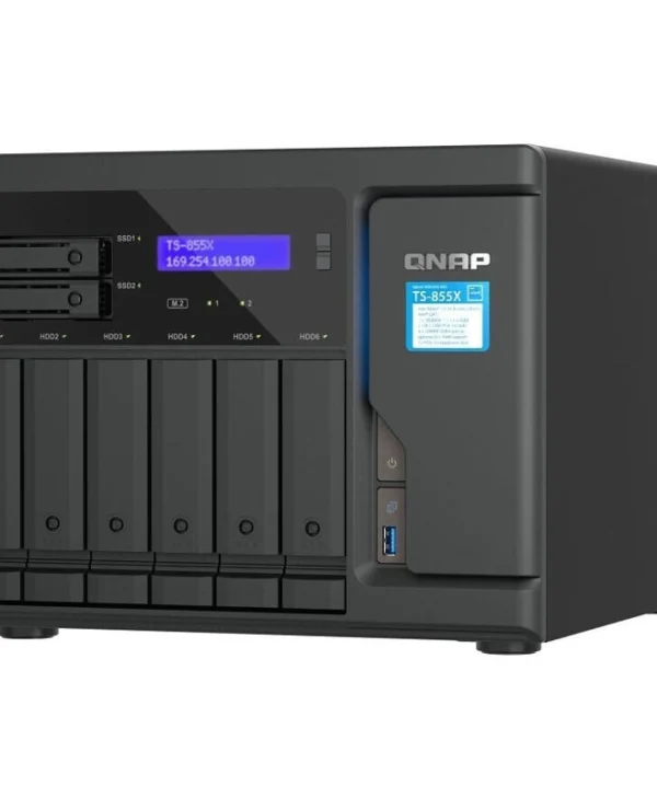QNap TS-855X-8G NAS με 8 θέσεις για HDD/M.2/SSD και 2 θύρες Ethernet