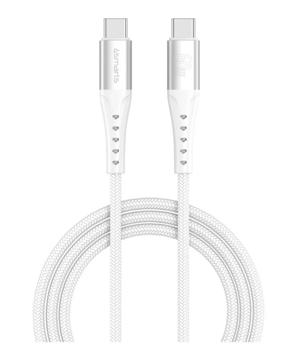 4Smarts USB 2.0 Cable USB-C male - USB-C 60W PD Λευκό 1.5m 541452