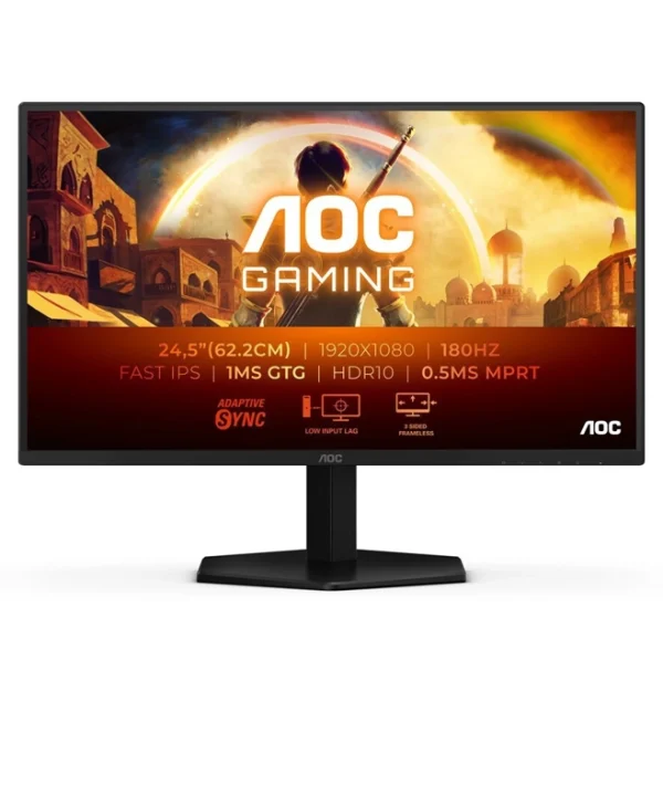 AOC 25G42E IPS HDR Gaming Monitor 24.5" FHD 1920x1080 180Hz με Χρόνο Απόκρισης 1ms GTG
