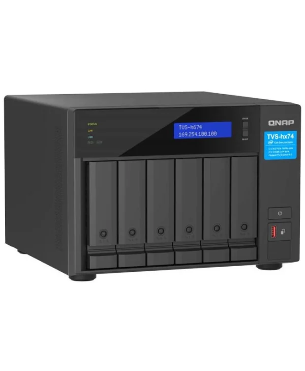 QNap TVS-h674 NAS Tower με 6 θέσεις για HDD/M.2/SSD και 2 θύρες Ethernet TVS-H674-I5-32G