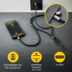 Intenso 2in1 Cell Phone Lanyard Black 7991000 - Image 5