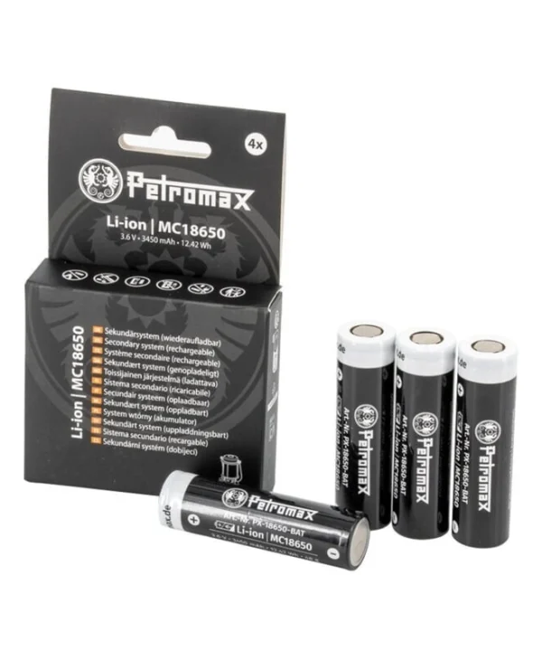 Petromax Li-ion Batteries 18650 3,450mah Set 4 PX-18650-BAT