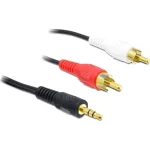 DeLock Καλώδιο Ήχου 3.5mm male - RCA male Μαύρο 1.5m με Επίχρυσους Ακροδέκτες 84000